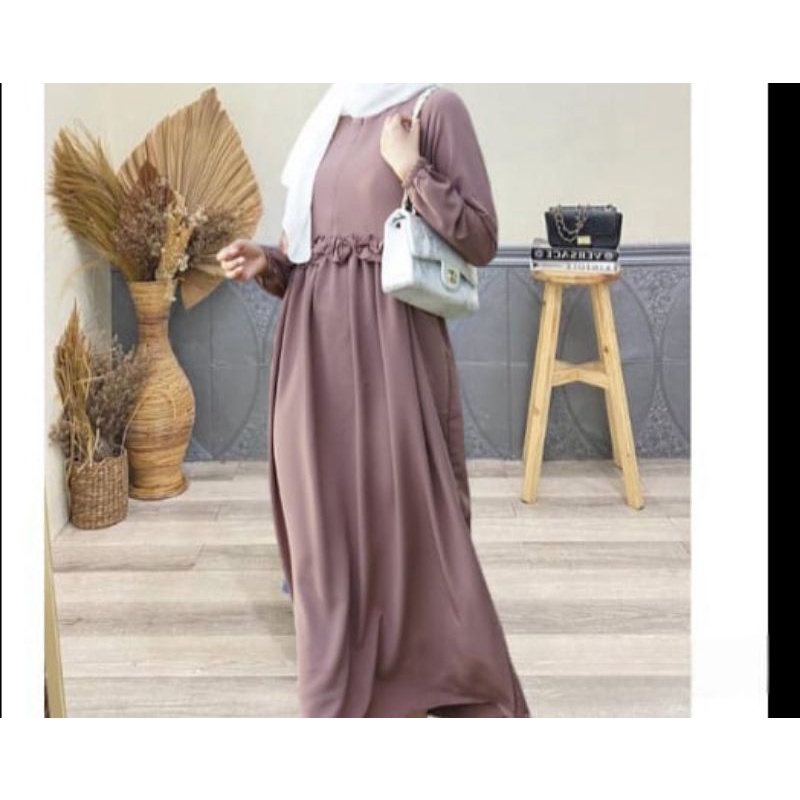 ZAHARA DRESS MAXI/Gamis remaja perempuan/gamis kondangan remaja/crinkel airflow/terbaru/terlaris