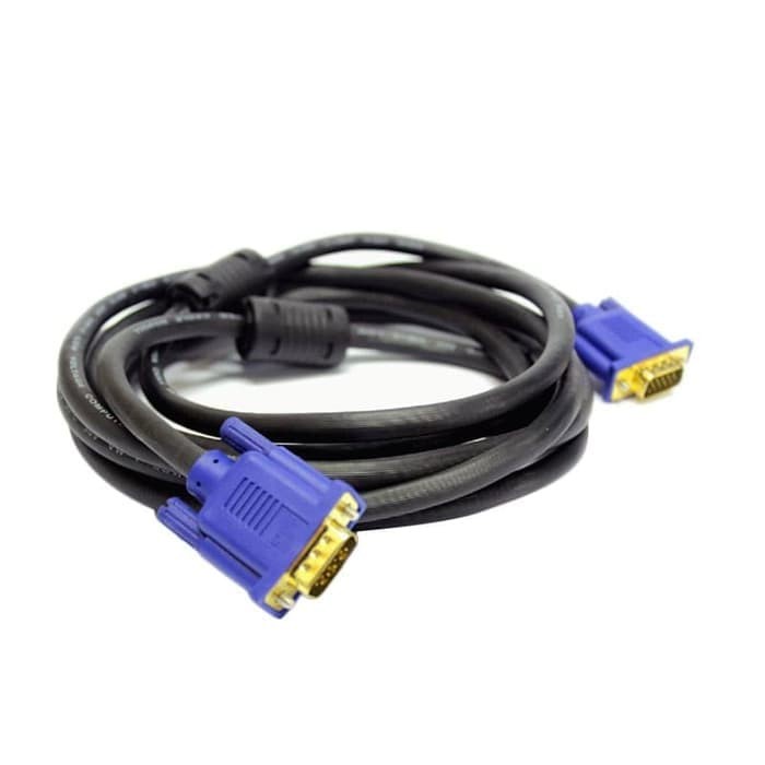 KABEL VGA 3 M HITAM (3+6) FULL COPPER GOLD PIN