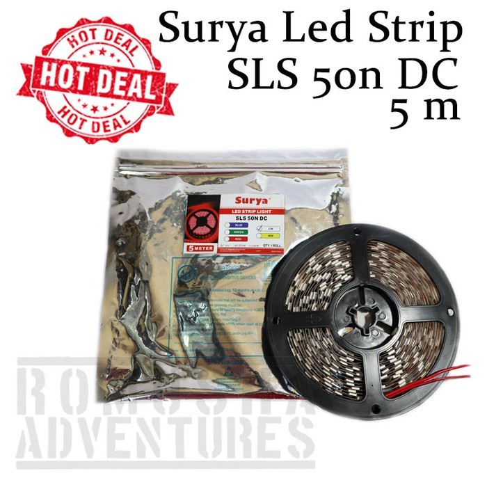 SURYA LAMPU Strip Light SLS 50N DC 12V LED Strip Light SMD 5 m ( 5 Warna mohon konfirmasi )