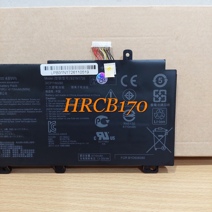 Baterai Laptop Asus TUF Gaming FX504 FX504G FX504GE NEW ( B31N1726 ) -HRCB