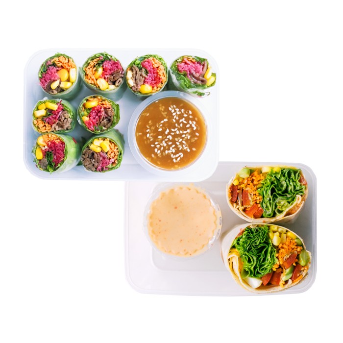 

[Combo #3] Salad Wrap + Beef Rainbow Roll By Serasa Tx0497