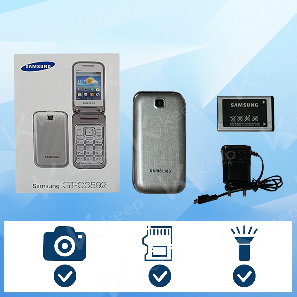 COD HP Samsung gt 3592 Ponsel Murah Samsung Folding Dual SIM Camera