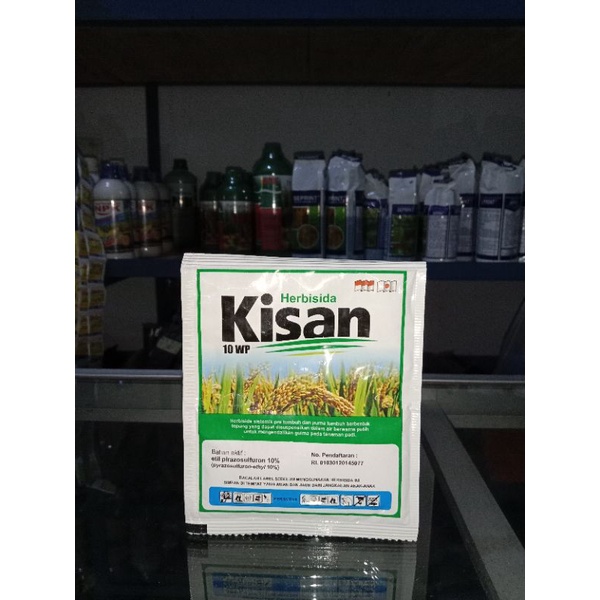 Kisan 10 wp /herbisida/pembasmi rumput/gulma daun lebar/gulma daun sempit/pembasmi rumput tanaman pa