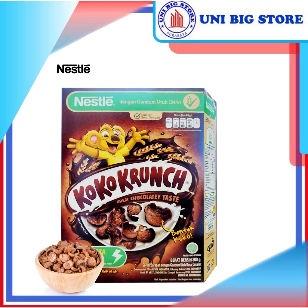 

Nestle Koko Krunch Cereal 300 gr Sereal Sarapan Gandum Cokelat