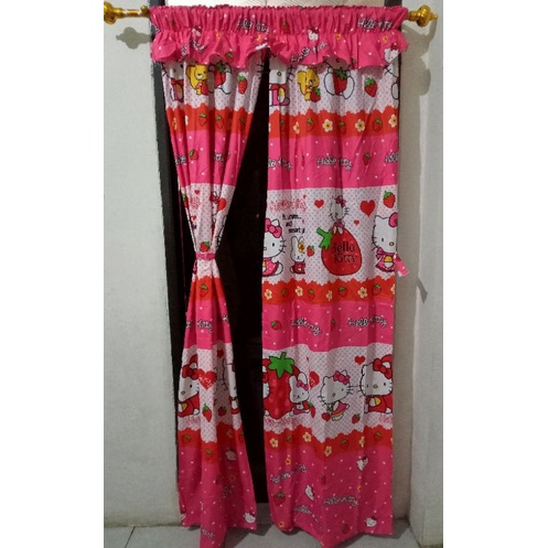 Gorden serut 2 layar 140x200 multifungsi pintu/jendela