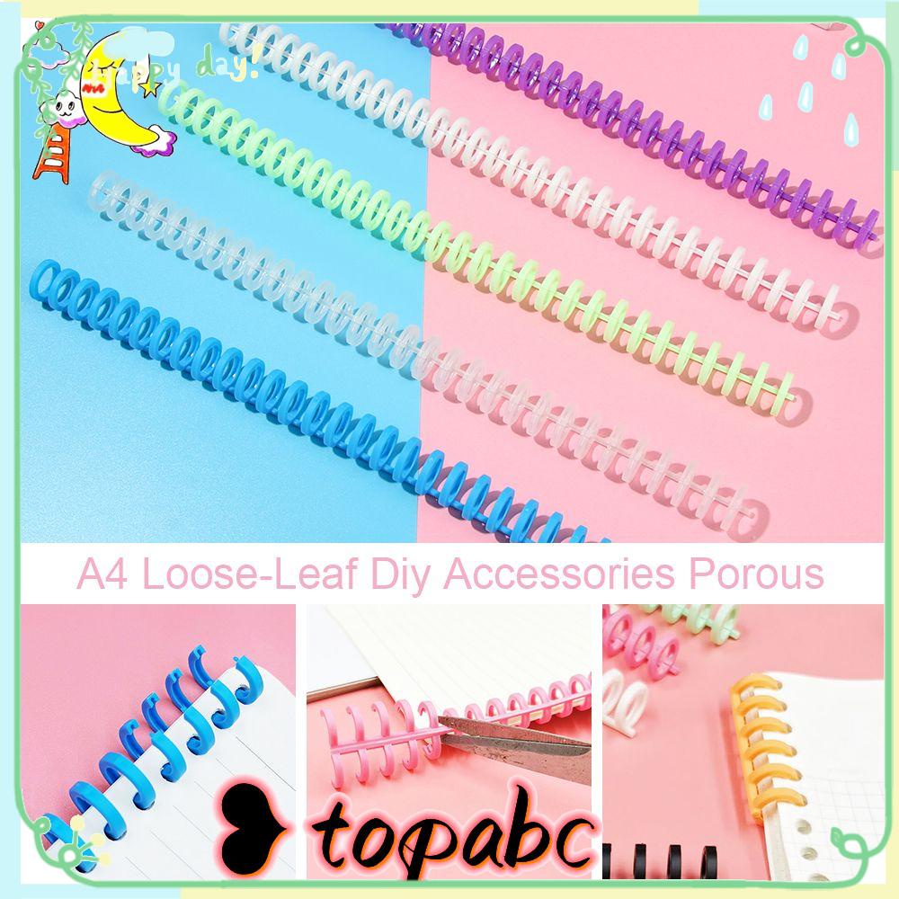 Top Binder Ring Notebook 30-lubang Plastik Loose-Leaf Wire Ring