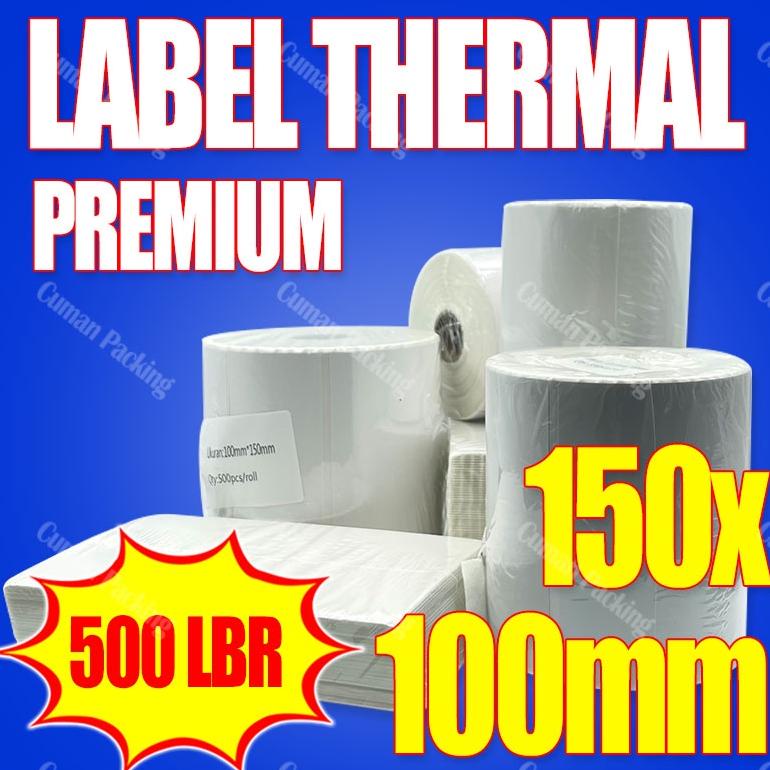 

KERTAS LABEL THERMAL / KERTAS STIKER BARE THERMAL ONLINE SHOP 100X150MM ISI 500 PCS WATERPROOF ANTI LENTUR GROSIR TERMURAH TERLARISS...,,,,,