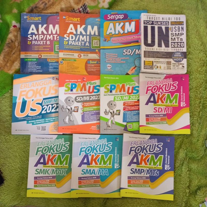 ORIGINAL BUKU AKM SMP/MTS & PAKTE B AKM SD/MTS PAKET SERGAP AKM ERLANGGA FOKUS AKM SMP ERLANGGA FOKU