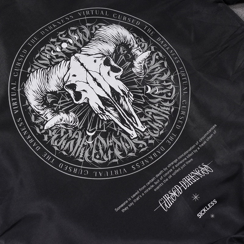 [N01065] Jaket Vintage Distro Motif // CRUSED DARKNESS