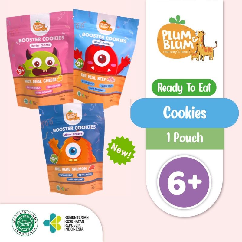 Plum &amp; Blum Baby Cookies BB Booster - Snack Bayi Daging Sapi Keju 100gr