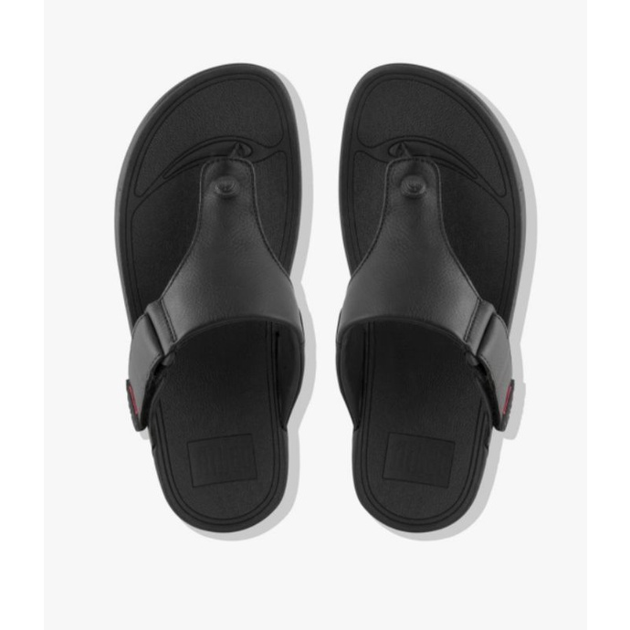 FITFLOP Mens Trakk II Leather Original Sandal Pria - All Black