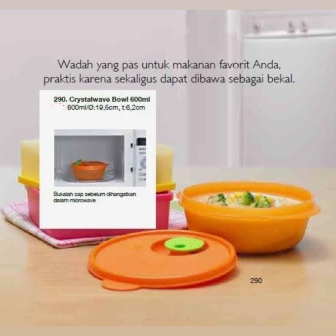 Lunch Box Microwave Tupperware Crystalwave Bowl 600ml