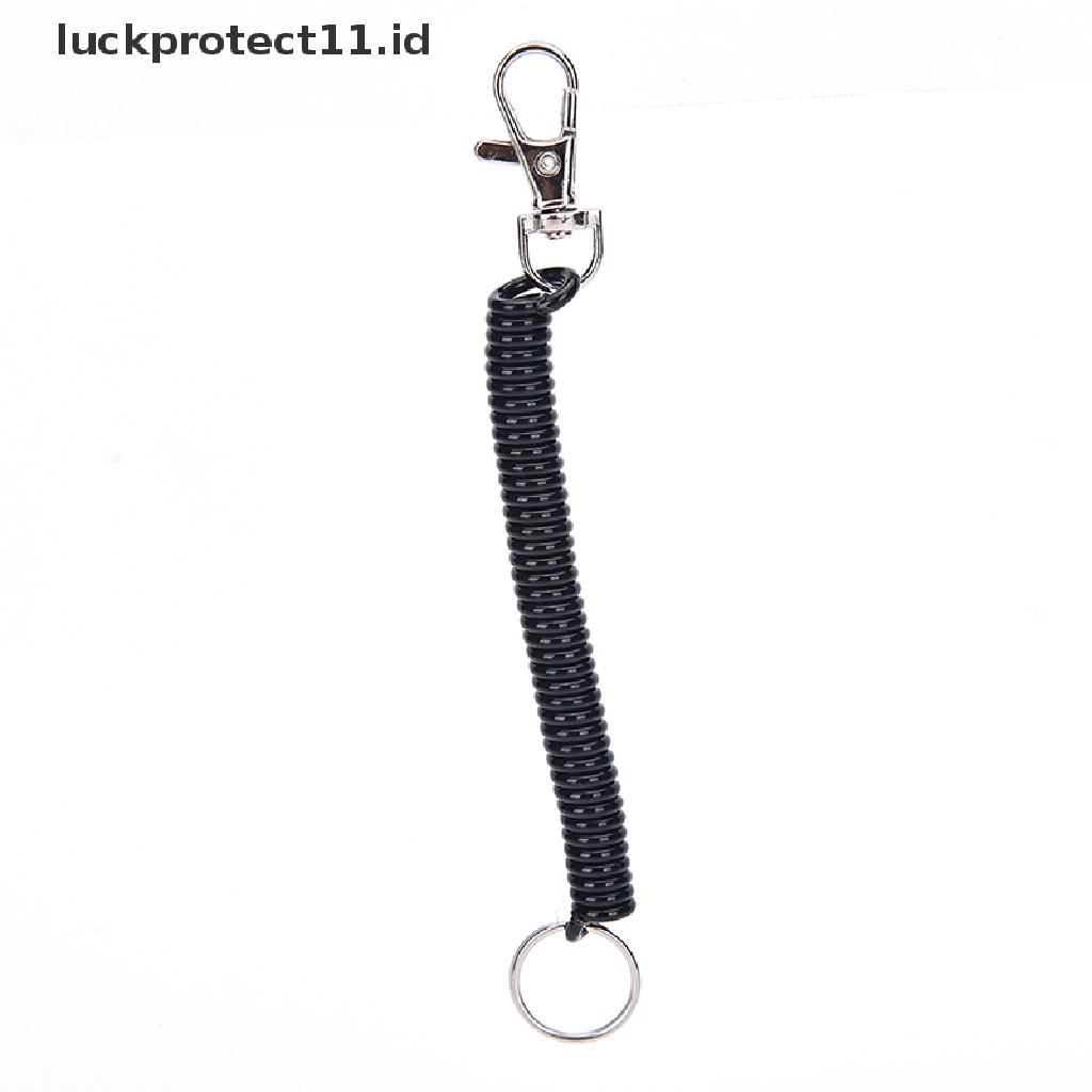 /Fashion Hot//// 2taktical Retractable Plastic Spring Tali Elastis Securit Gear Alat Hiking Camping Gantungan Kunci.