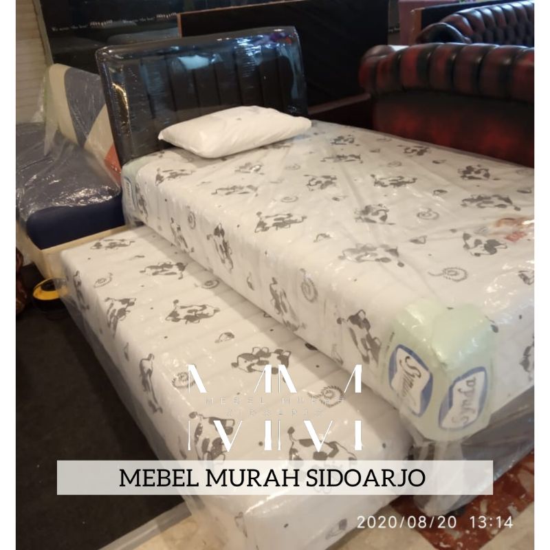 spring bed LATEX synda 2in1 sorong 120 x 200 cm murah tumpuk tempat tidur anak kuat minimalis empuk 