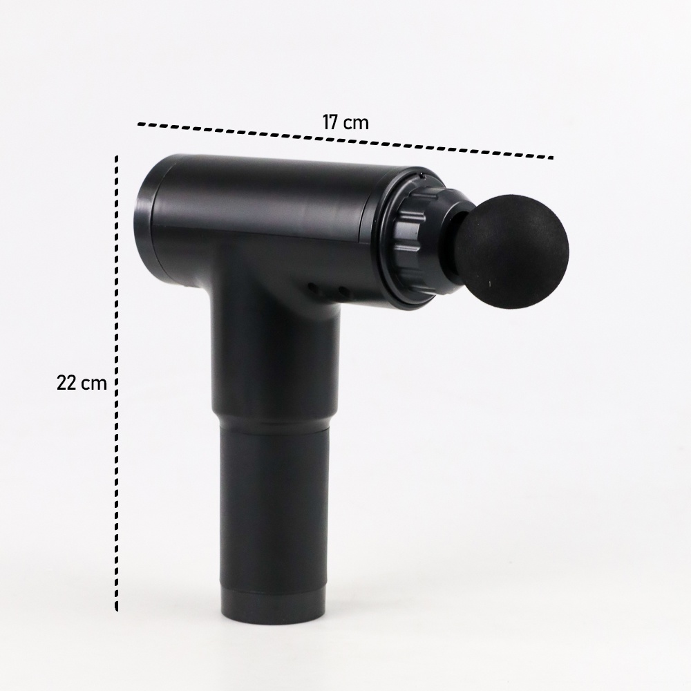 LEHIKO Alat Pijat Elektrik Pundak Punggung Tangan Massage Facial Gun Rechargeable - Black - 7RHR5MBK
