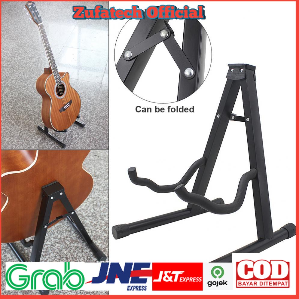 TaffSTUDIO Tripod Stand Gitar Foldable Aluminium Alloy - U9 - Black