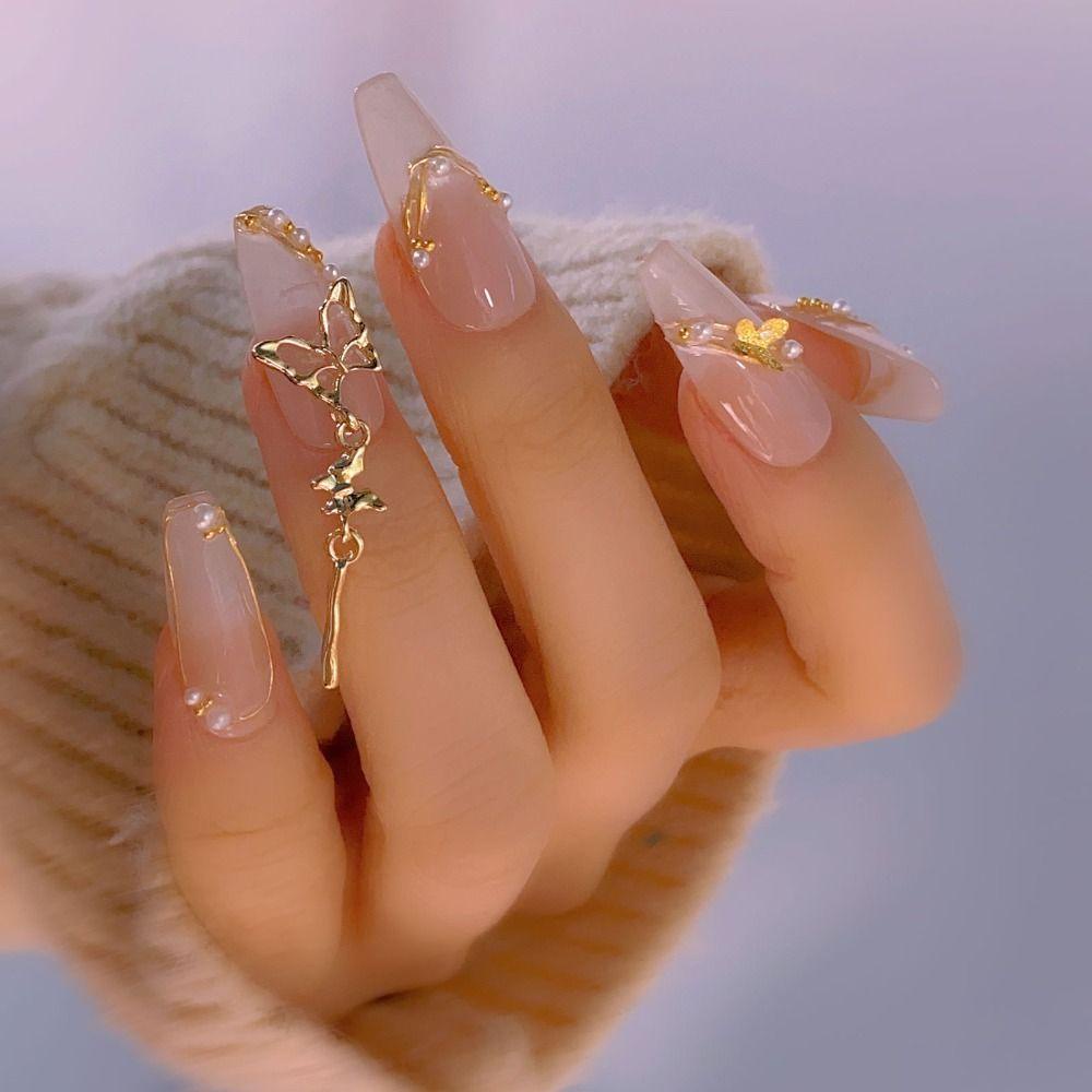 AUGUSTINA Augustina Bow Nail Art Dekorasi Mewah Fashion Ikatan Simpul Manikur Aksesoris Alloy 3D Nail Jewelry