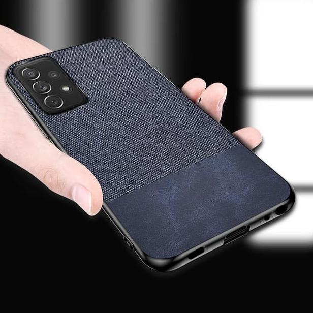 Case Kesing Samsung Galaxy A52S 5G Soft Case Fabric Denim Cover