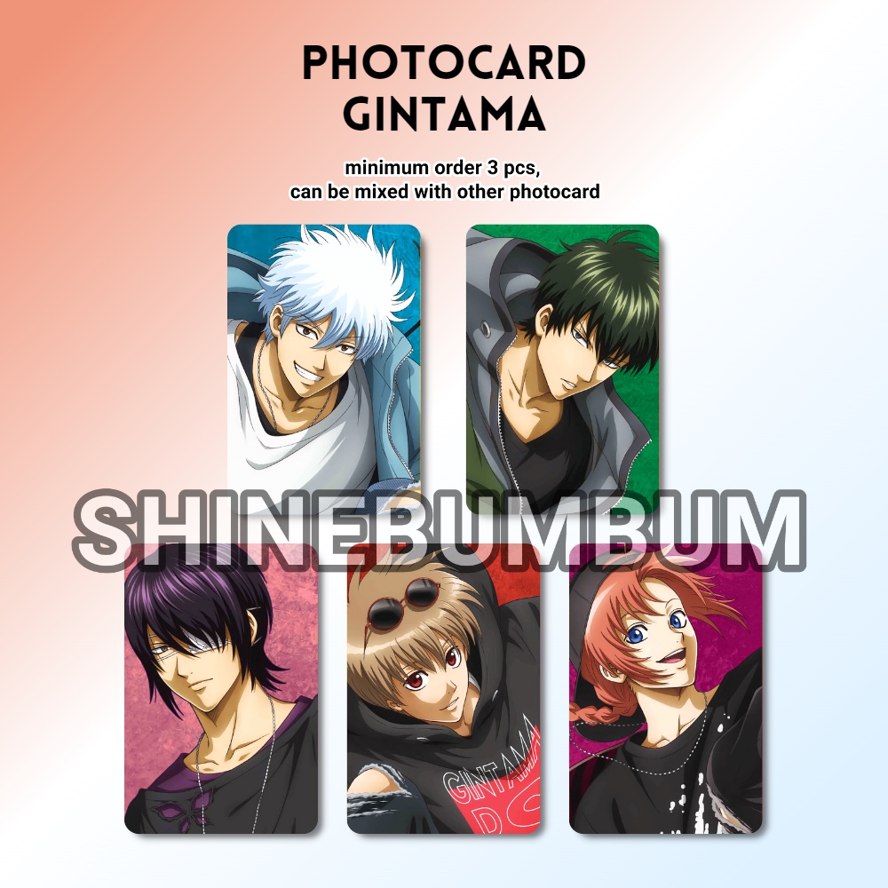 Photocard Anime Gintama (2 sisi)