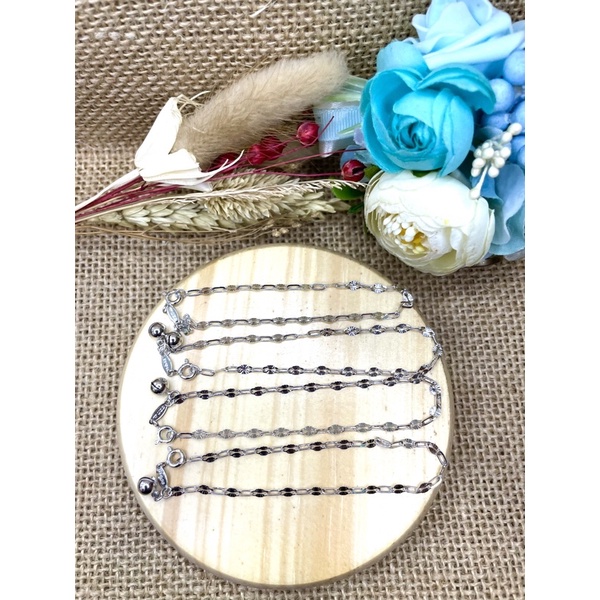 [ BEST SELLER ] Gelang rantai biji timun - 1.25 Putih 375/8K