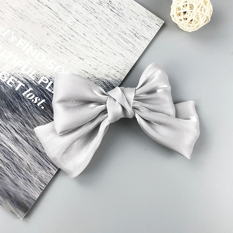 Jepitan Rambut Pita Besar Bowtie Motif Glow Style Korean Satin Premium Aksesoris Jepit Hair Clip Fashion Hairpin