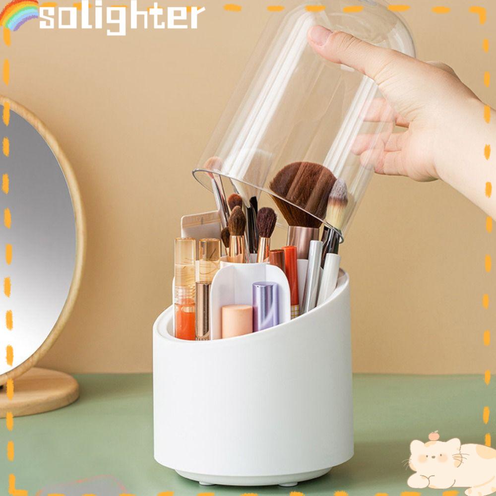 Solighter Makeup Brush Storage Kotak Penyimpanan Lipstik Eye Shadow Multifungsi