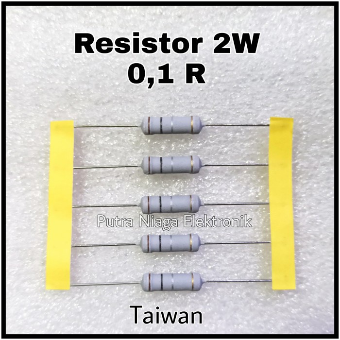 Resistor 0,1R 2W Taiwan 0,1ohm 2watt 0.1R / 0.1ohm 2 Watt putr4n14 Ayo Beli