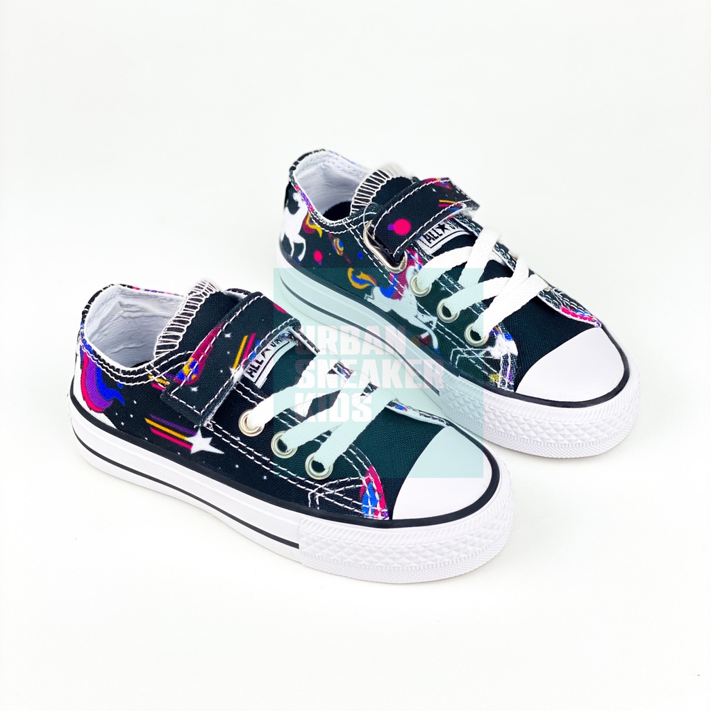 Sepatu Anak Converse Kids Chuck Taylor All Star Black Unicorn 1V Toddler Low 21-35 - Urban Sneaker Kids