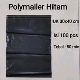 

POLYMAILER UK 30X40 (100 PCS) PLASTIK PACKING LEM HITAM, PLASTIK LEM