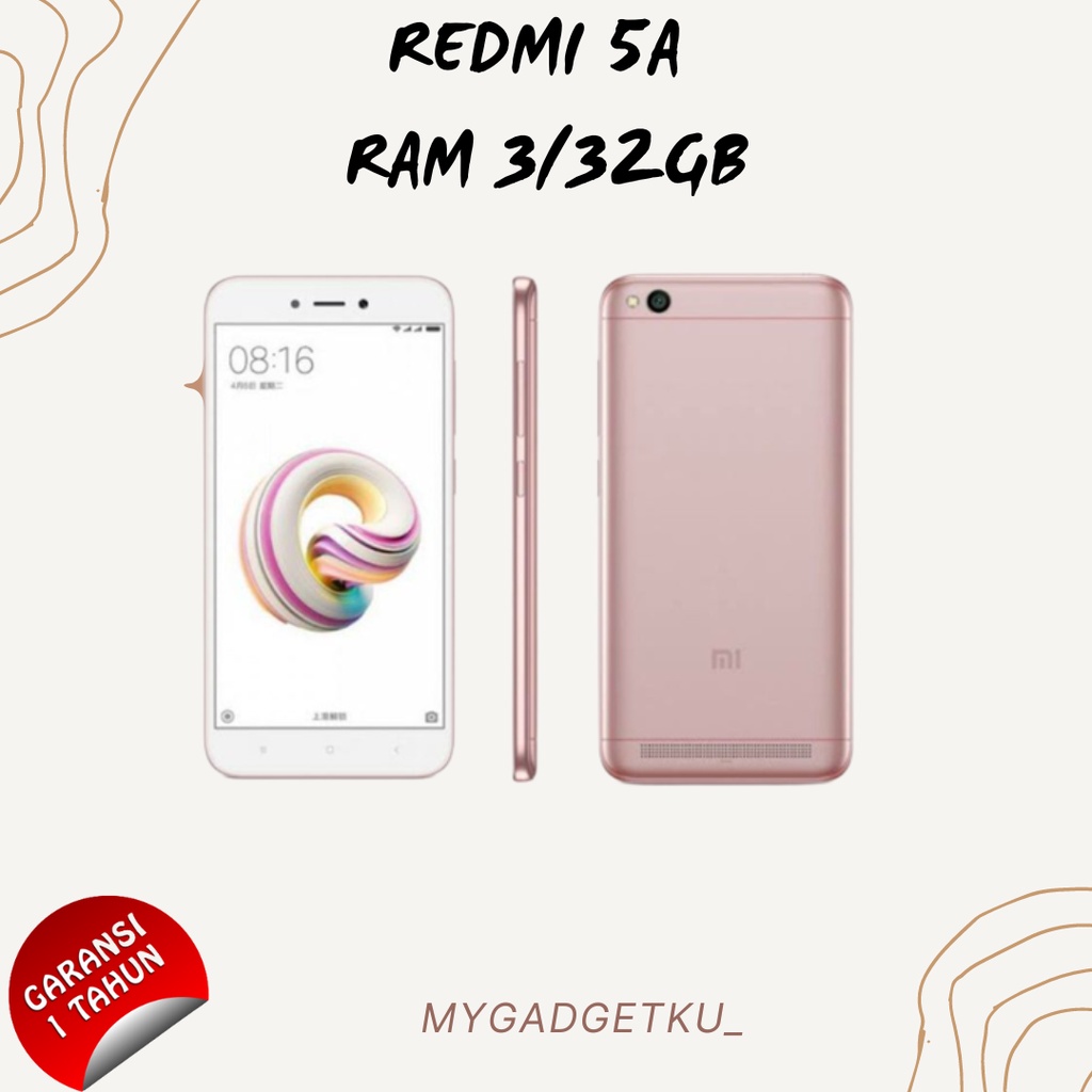 REDMI 4A RAM 2/16GB 2/32GB / REDMI 5A 3/32 / REDMI 6A 3/32 / REDMI NOTE 5A 4/64GB / REDMI 6 4/64GB GARANSI 1 TAHUN