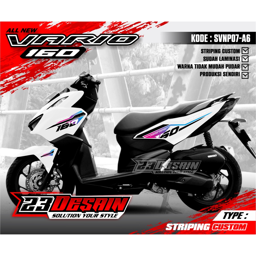 Striping vario160 stiker vario 160 decal vario 160 Cutting Sticker Vario 160 All New - Aksesoris Mot