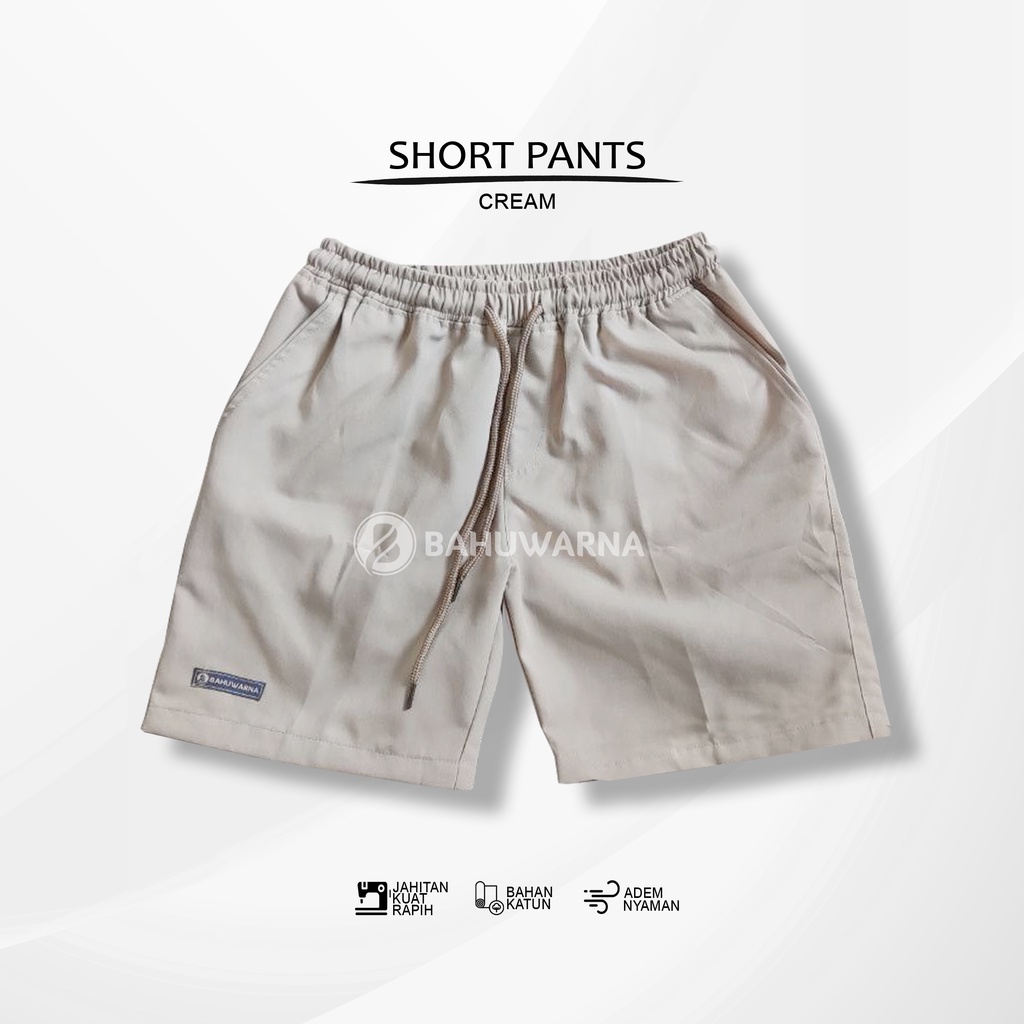 celana pendek pria kolor santai olahraga bahan katun short pants