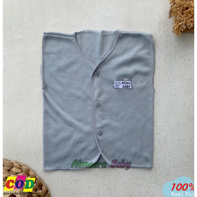 Isi 3 PCS Baju Bayi Baru Lahir Lengan Kutung Singlet Bayi Usia 0-3 Bulan Almeera Baby and Kids