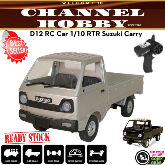 WPL D12 RC Car 1/10 / D12 Rc Drift Suzuki Carry Pickup / Mobil Rc New Deal