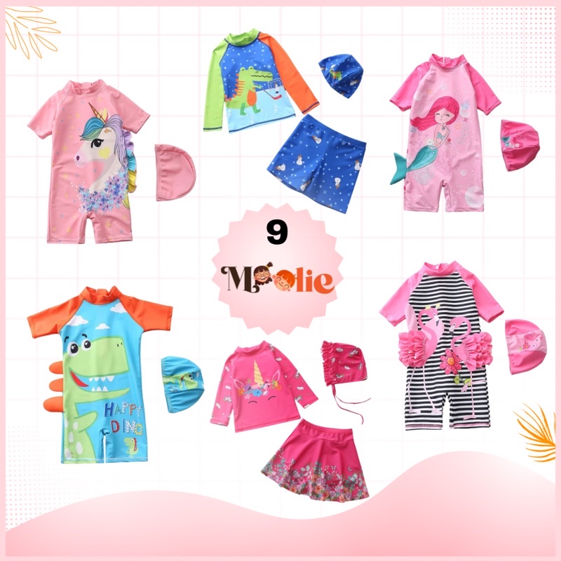 MO7 Moolie Baju Renang Anak Perempuan/ Baju Renang Anak Laki-laki/ Baju Renang Anak