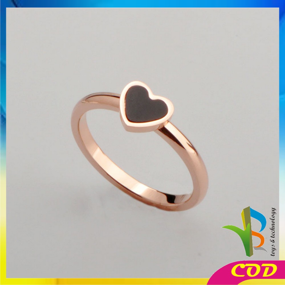 RB-K131 Cincin Wanita Bahan Titanium Steel Motif Bunga / Cincin Dewasa Motif Simple Anti Karat / Cincin Fashion Wanita Ala Korea