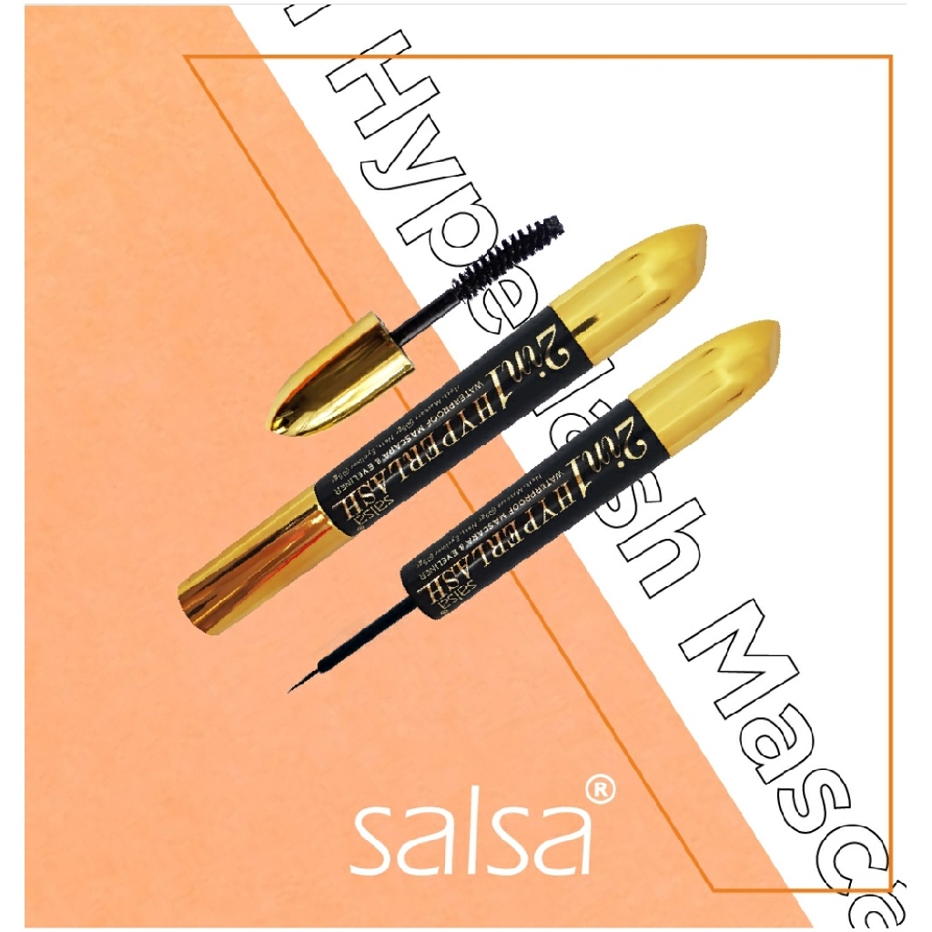SALSA 2 IN 1 HYPERLASH WATERPROOF MASCARA &amp; EYELINER -NJ