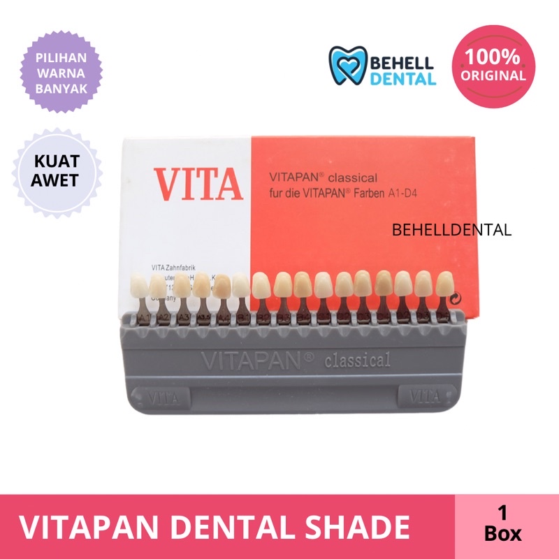 VITAPAN VITA CLASSIC DENTAL SHADE GUIDE // VITA PAN CLASSICAL Alat Pengukur Acuan Warna Gigi Bleaching dan Veneer