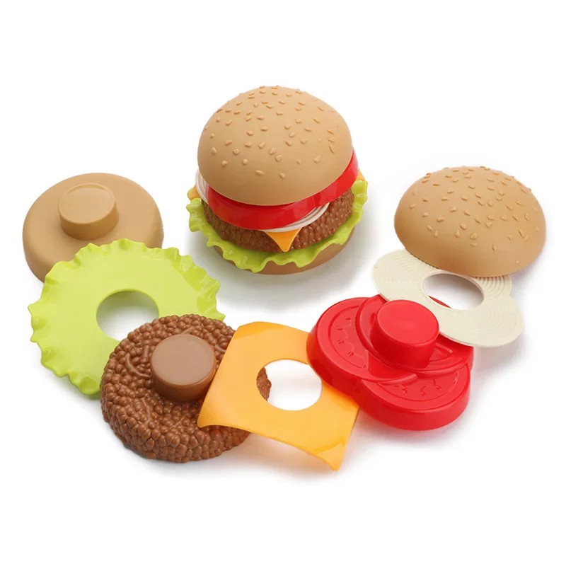 [LF25/LF28] Mainan Motorik Anak Edukasi Susun Burger - Stacking Hamburger Gourmet Sensory