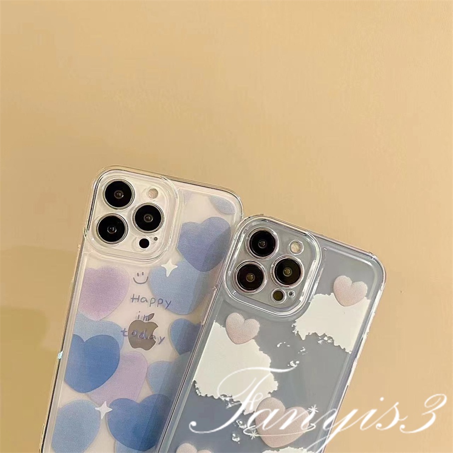 Redmi 10C 10A 10 9 9A 9C 9T Note 11 Pro+ 11s 11 10s 10 9s 9 8 Pro Xiaomi Poco X4Pro X3 Pro X3NFC M3 M4 F3 Mi 11 Lite 10T Pro Casing Motif Awan Soft Case Bahan TPU Untuk Iphone