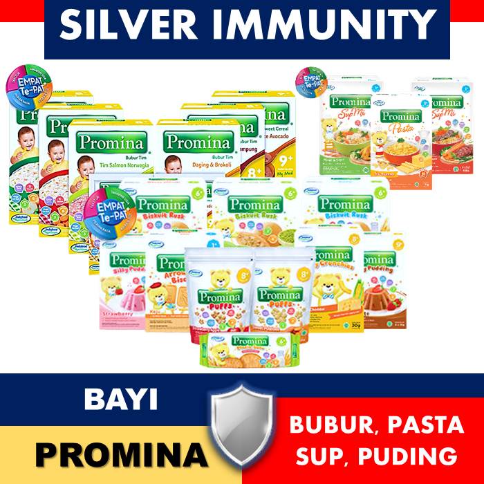 PROMINA BABY BUBUR TIM 8+,SUPMI, SILKY PUDDING,PASTA,MARIE SUSU