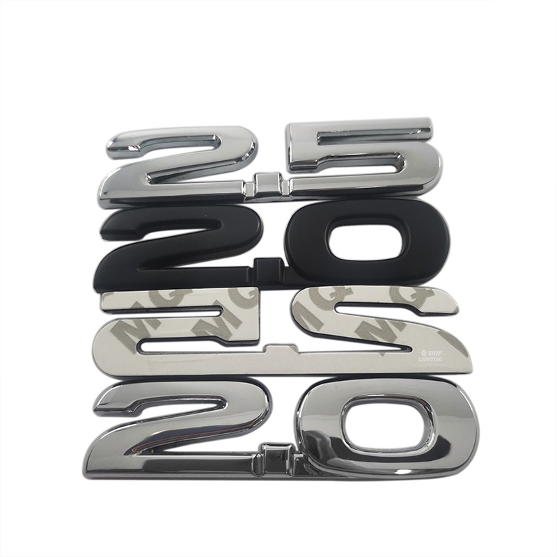 1x Logam 2.0 2.5 Output Nomor Huruf Mobil Auto Side Rear Emblem Badge Sticker Decal Pengganti Mazda 2.0 2.5 AWD