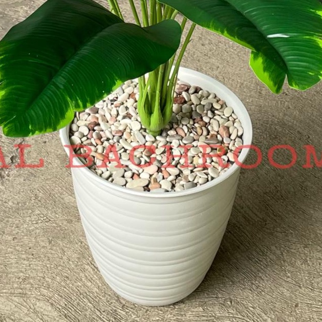 1PAKET TANAMAN ARTIFICIAL D18T60 DENGAN POT PLASTIK PIRUS 20CM RB6031 BUNGA PLASTIK DEKORASI POHON PALSU