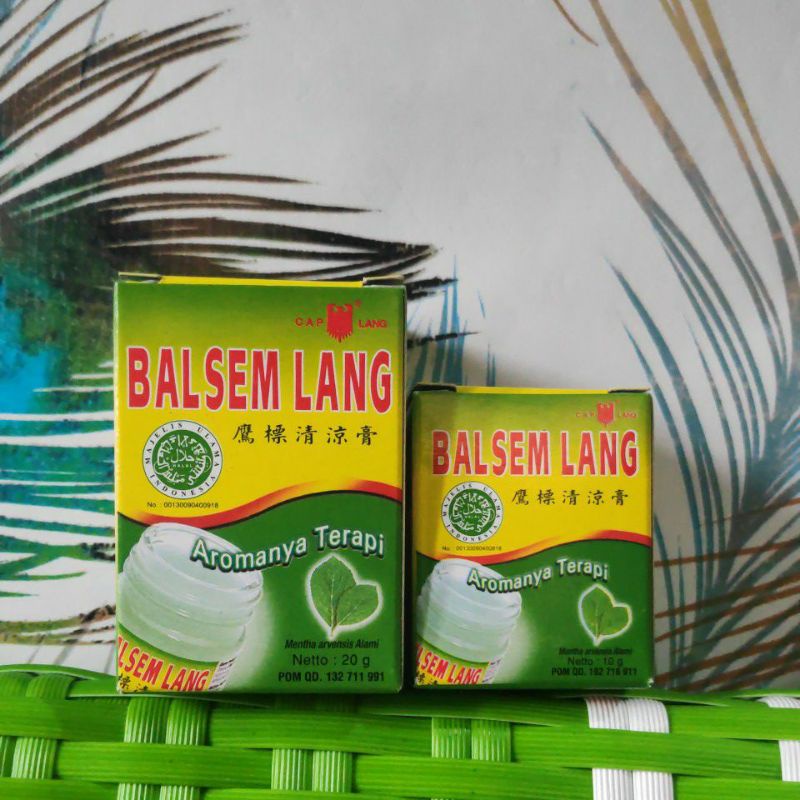Balsem Lang Aroma Terapi 20g - 10g Eagle Balm Warna Hijau masuk angin pusing pegal nyeri sendi keseleo mabuk perjalanan gigitan serangga