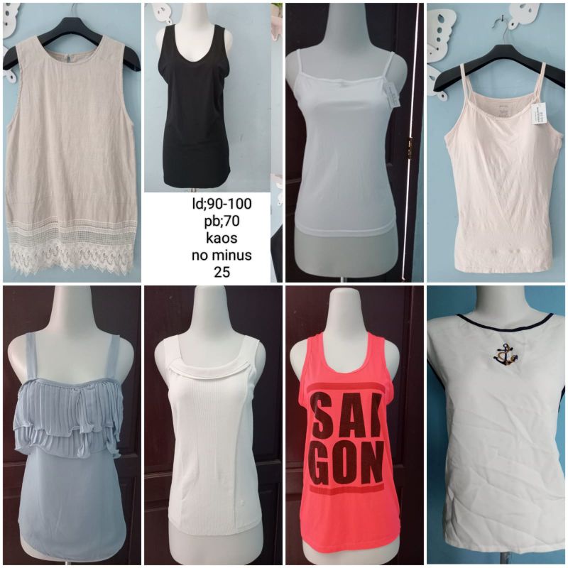 thrift tengtop wanita / paket isi 10pc