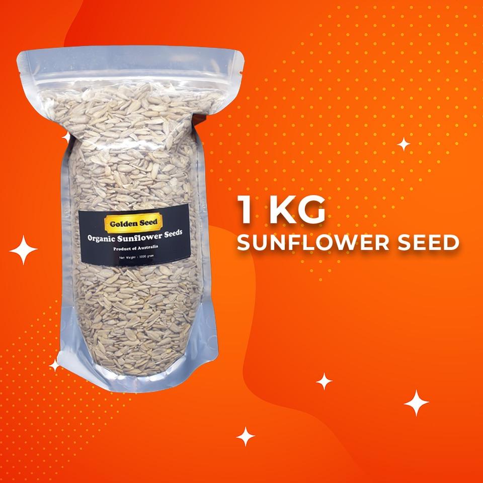 

ㅀ RAW SUNFLOWER SEED 1 KG PREMIUM - BIJI BUNGA MATAHARI MENTAH TANPA KULIT 1000 gr ☇