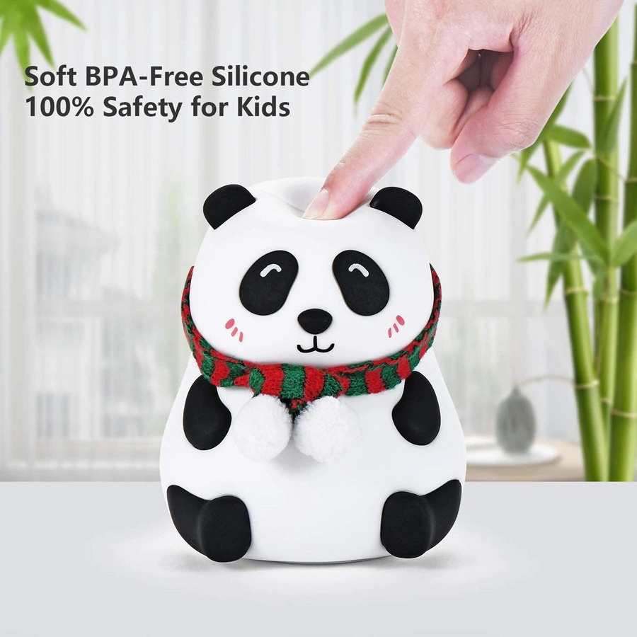 Free On Lampu Tidur LED Silicone Lamp Decoration Model Panda - White - 7RLL50WH