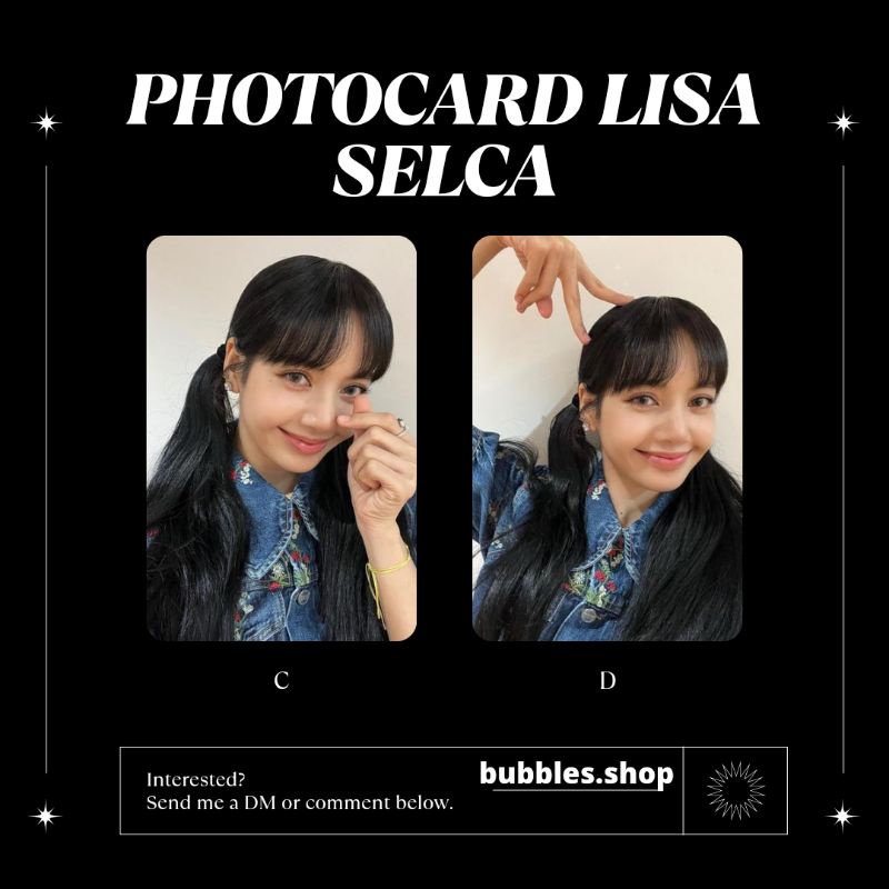 PHOTOCARD UNOFFICIAL LISA BLACKPINK SELCA