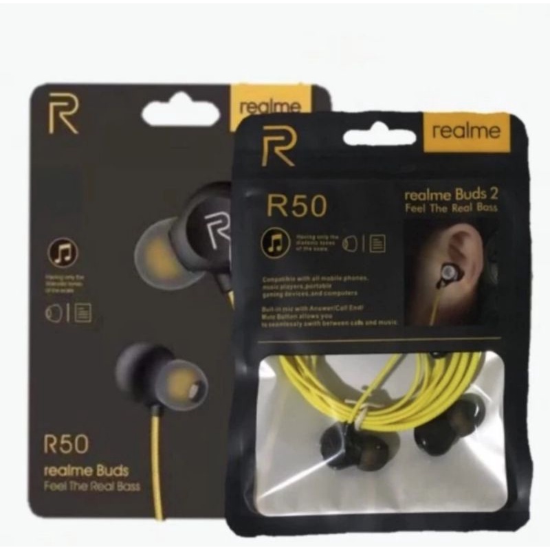 [COD] HANDSFREE EARPHONE HEADSEAT HEDSET REALME BUDS R50 REAL BASS