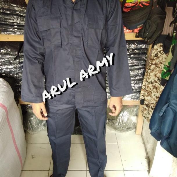 Instan BAJU SERAGAM SETELAN PDL SATPAM SECURITY BRIMOB KEAMANAN HITAM / BIRU SAFARI PDH MURAH BERKUA
